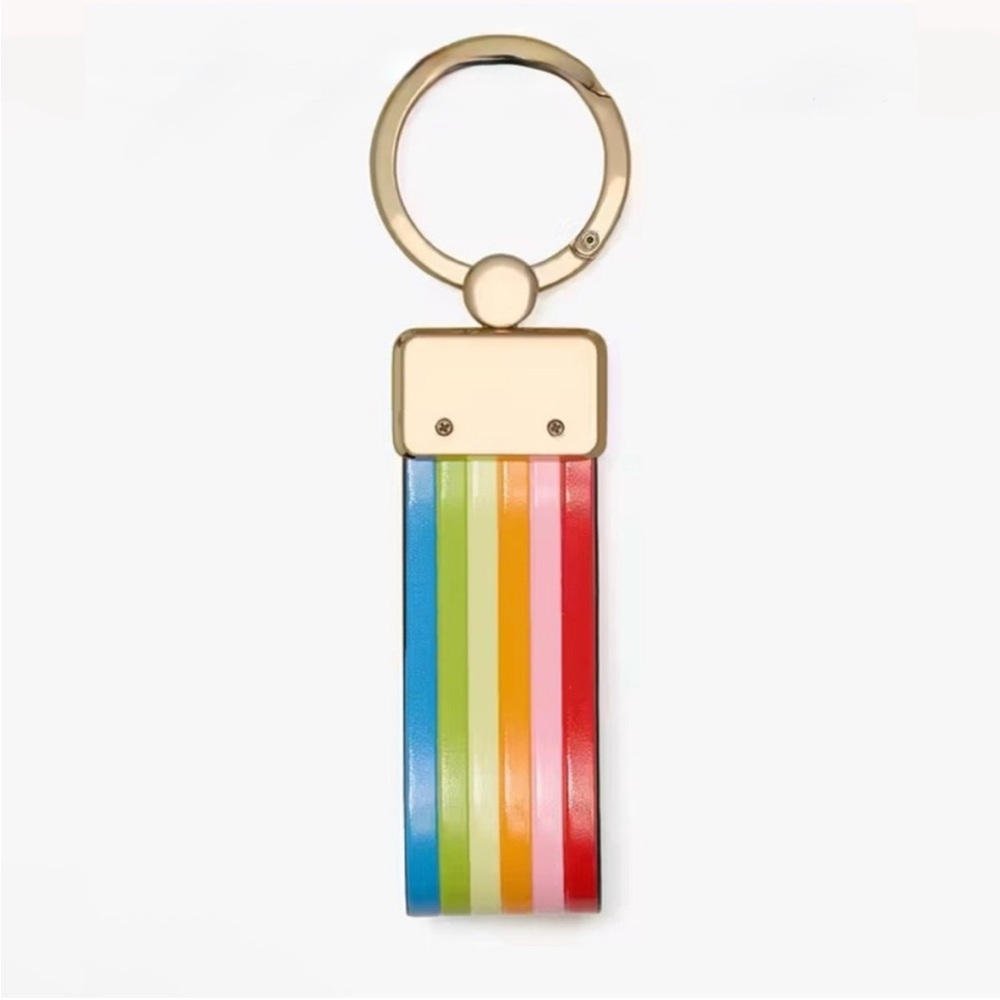 Kate Spade MSRP $99 rainbow, keychain bag charm key, ring, key fob NWT - Picture 5 of 10